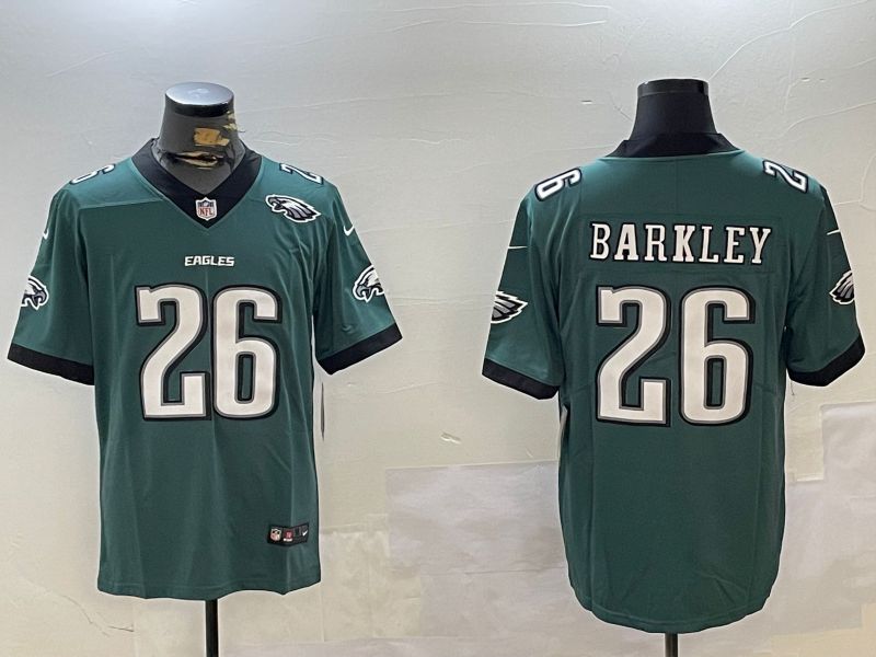 Men Philadelphia Eagles #26 Barkley Green Second generation 2024 Nike Limited NFL Jersey style 2